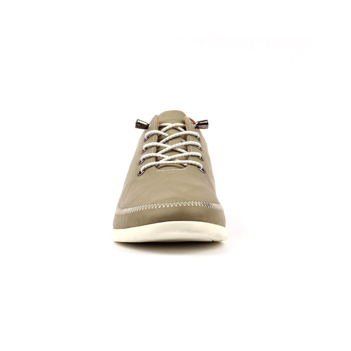 Penelopy Khaki Leather Trainer