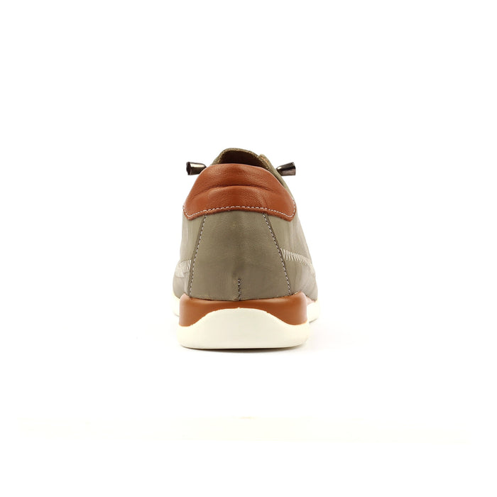 Penelopy Khaki Leather Trainer