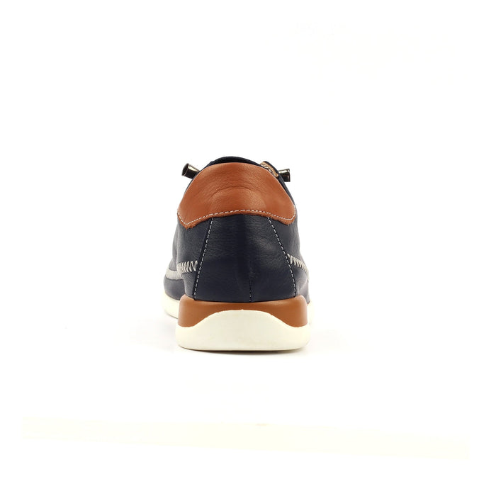 Penelopy Navy Leather Trainer