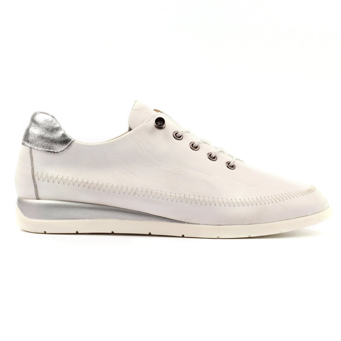 Penelopy White Leather Trainer