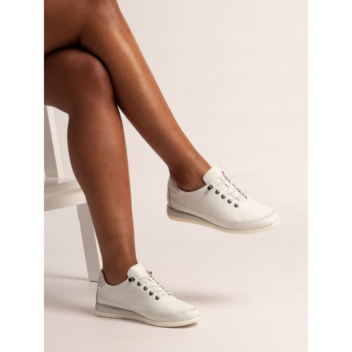 Penelopy White Leather Trainer