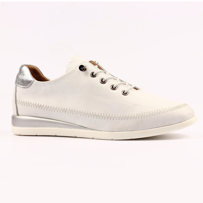 Penelopy White Leather Trainer