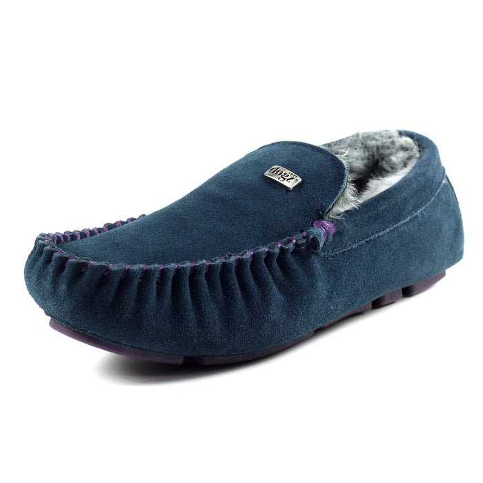 Percy II Blue Suede Slipper