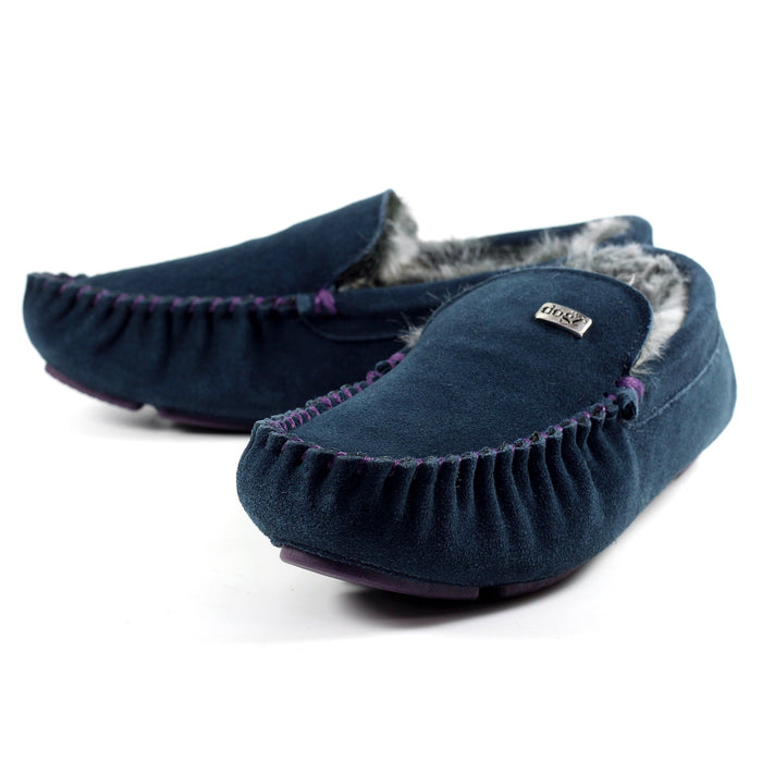 Percy II Blue Suede Slipper