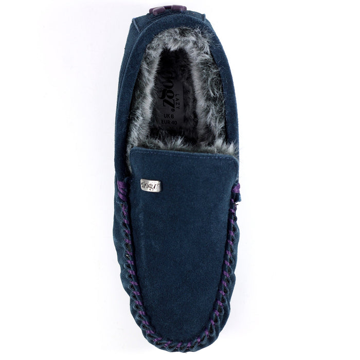 Percy II Blue Suede Slipper