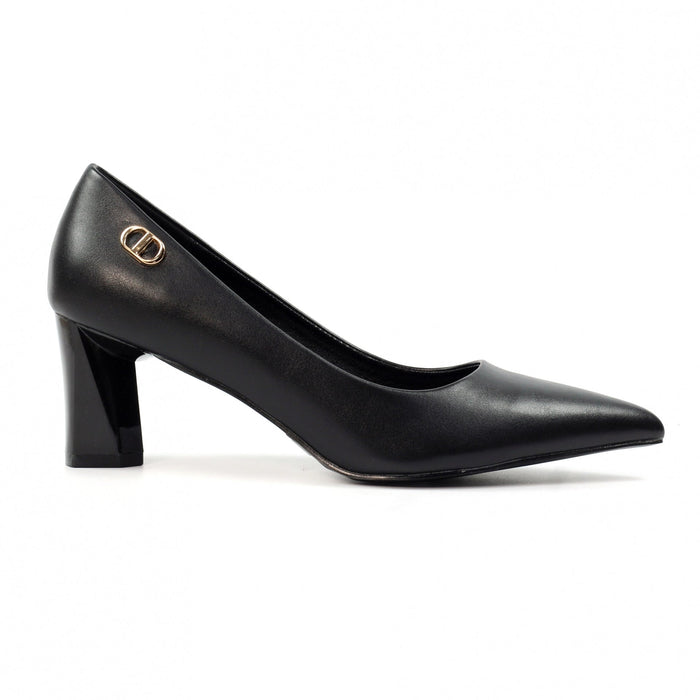 Phoebe Black Court Shoe