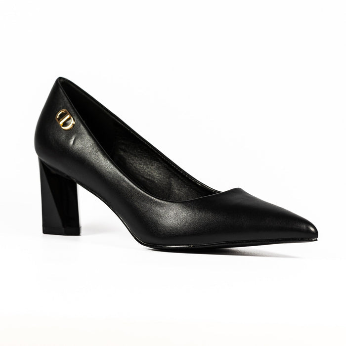 Phoebe Black Court Shoe