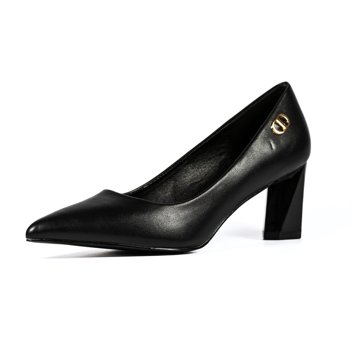 Phoebe Black Court Shoe