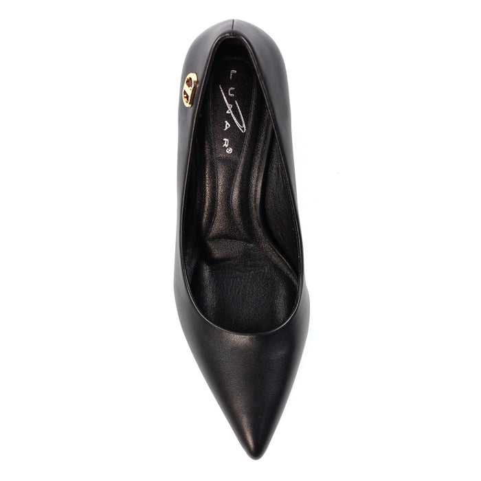 Phoebe Black Court Shoe