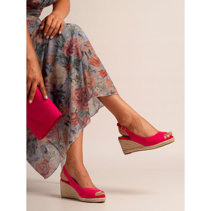 Pia Fuchsia Wedge Shoe