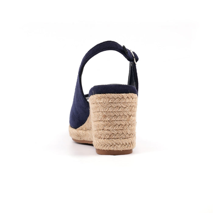 Pia Navy Wedge Shoe