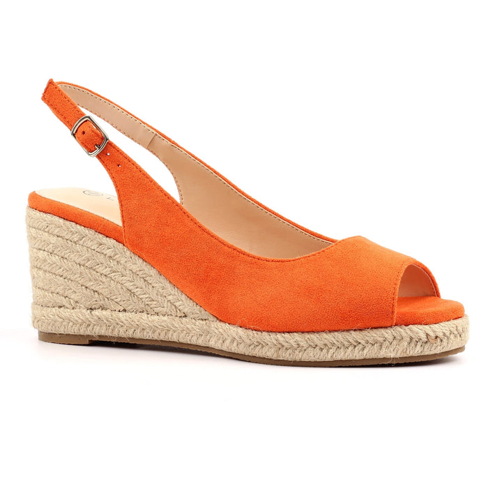 Pia Orange Wedge Shoe