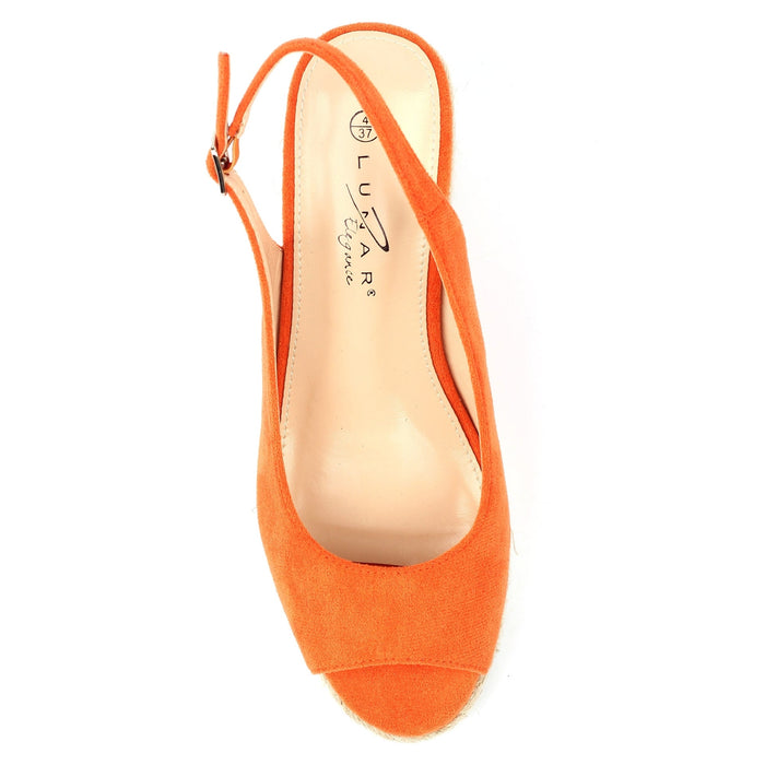 Pia Orange Wedge Shoe