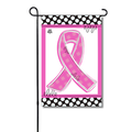 Pink Awareness Ribbon Garden Glam Flag