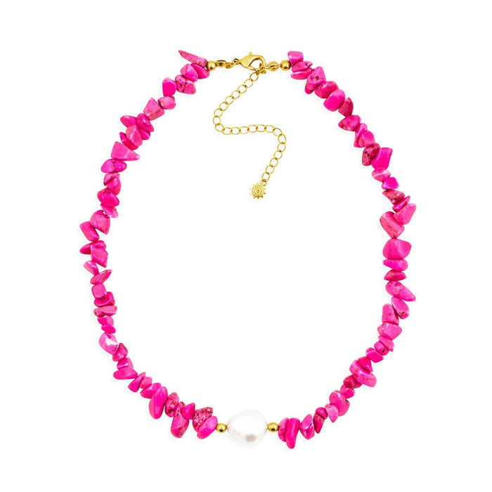 Hot Pink Choker on white background