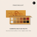 PINKSTARLIGHT multi-use face and eye palette with 12 neutral, red, and black shades, open view