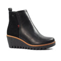 Pixie Black Ankle Wedge Boot