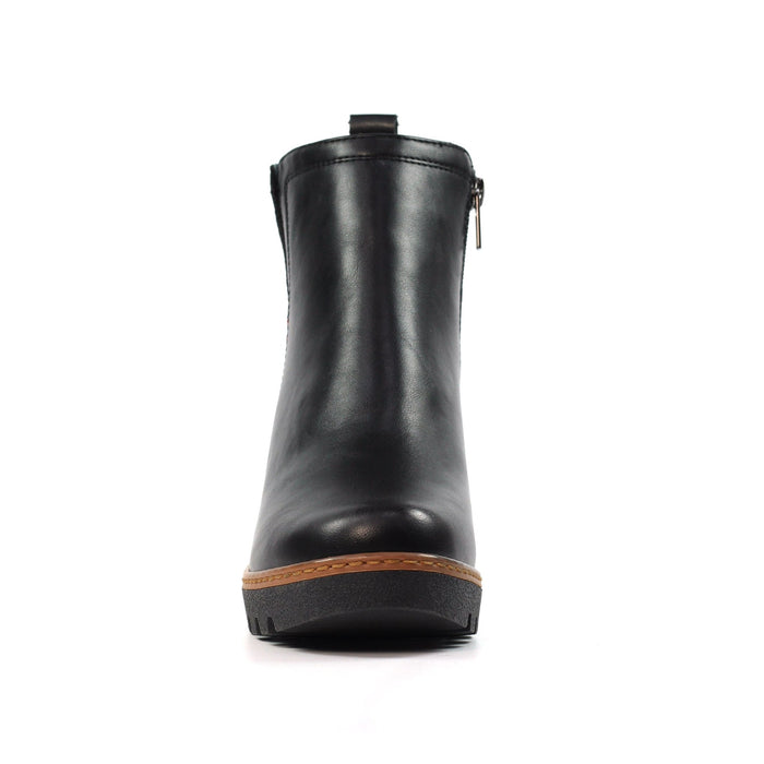 Pixie Black Ankle Wedge Boot