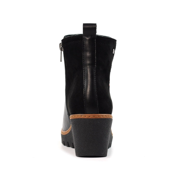 Pixie Black Ankle Wedge Boot