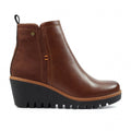 Pixie Tan Ankle Wedge Boot