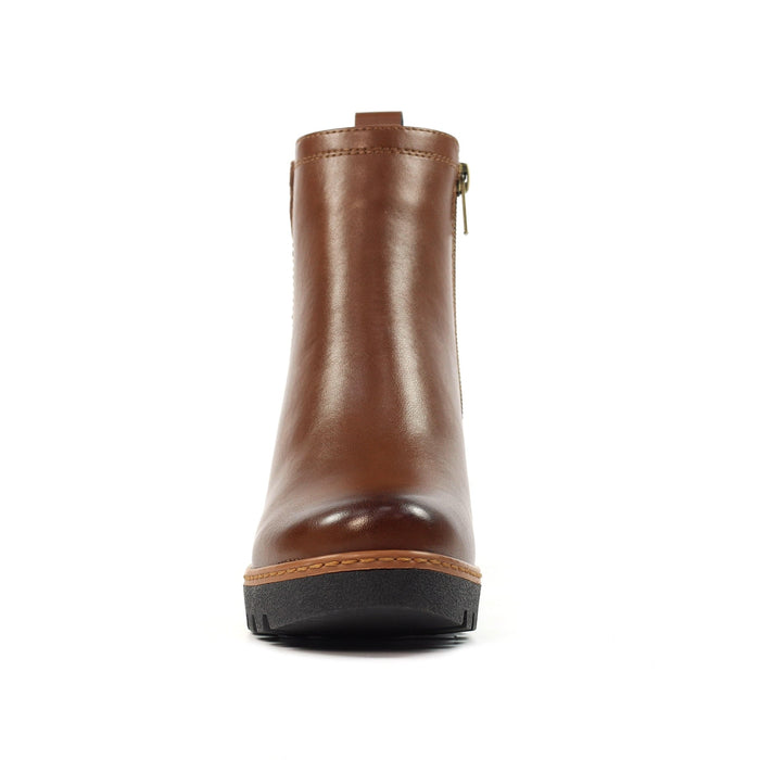 Pixie Tan Ankle Wedge Boot