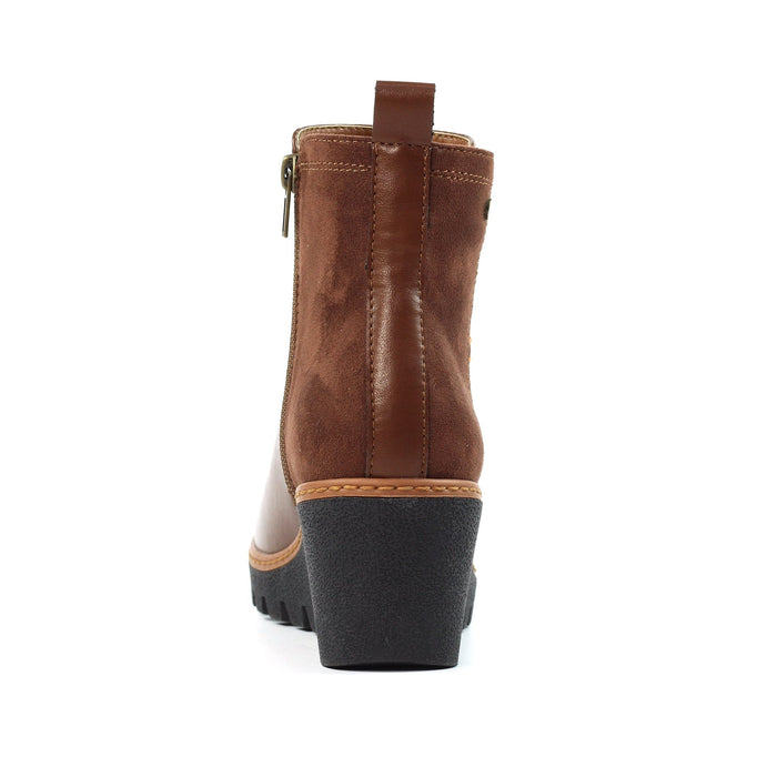 Pixie Tan Ankle Wedge Boot
