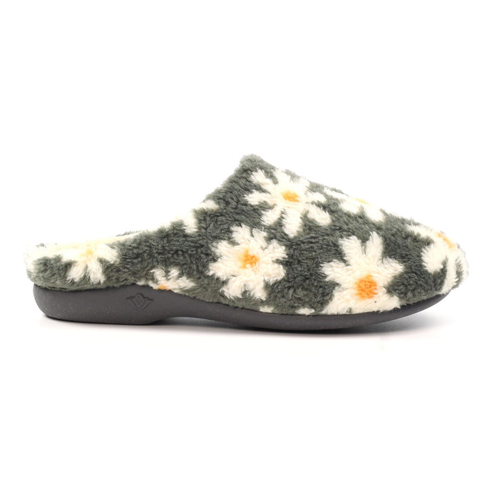 Plumeria Grey Slipper