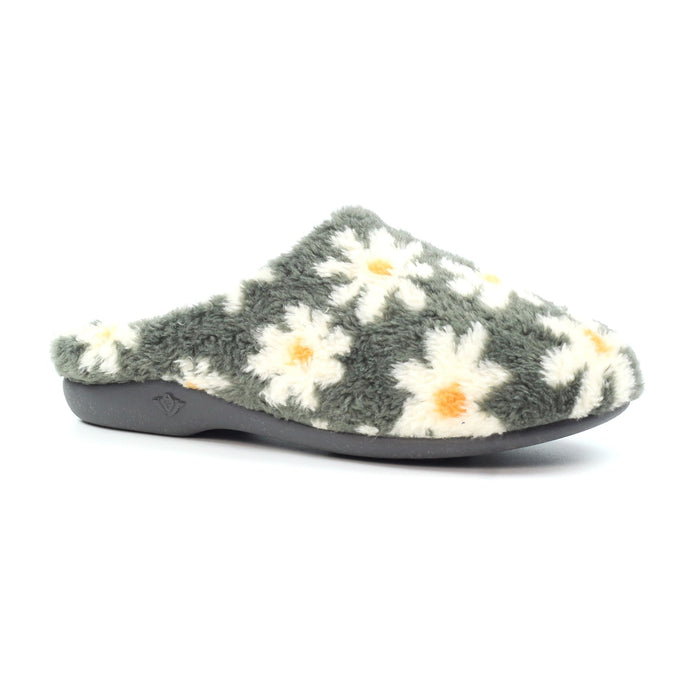 Plumeria Grey Slipper