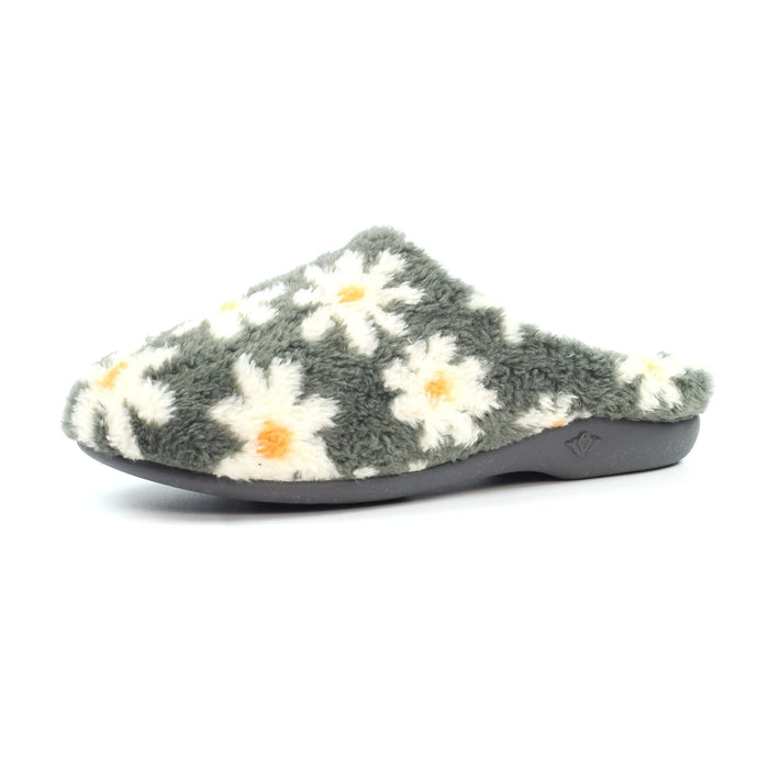 Plumeria Grey Slipper