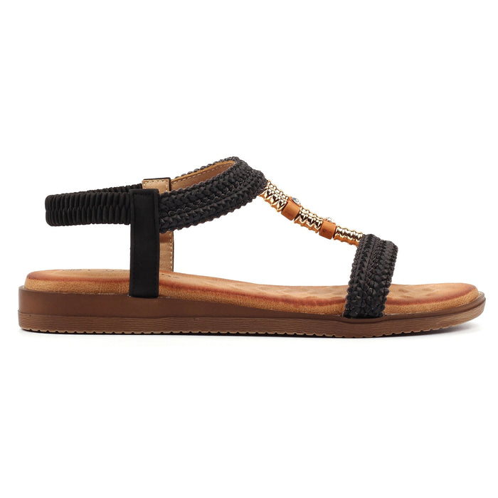 Portofino Black Sandal