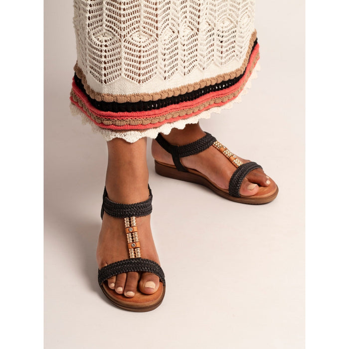 Portofino Black Sandal