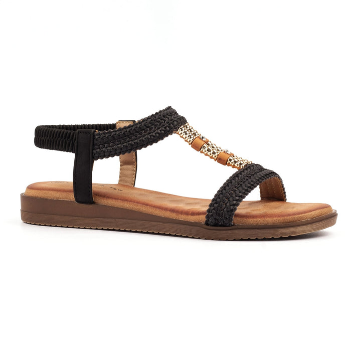 Portofino Black Sandal