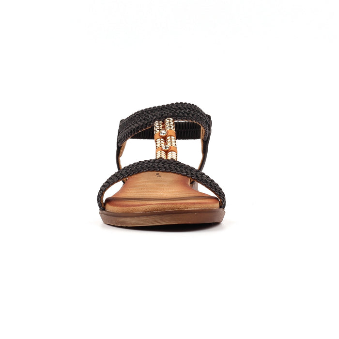 Portofino Black Sandal