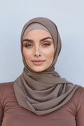 Plain Chiffon Khaki Hijab - Divinity Collection
