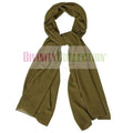Plain Chiffon Olive Hijab - Divinity Collection