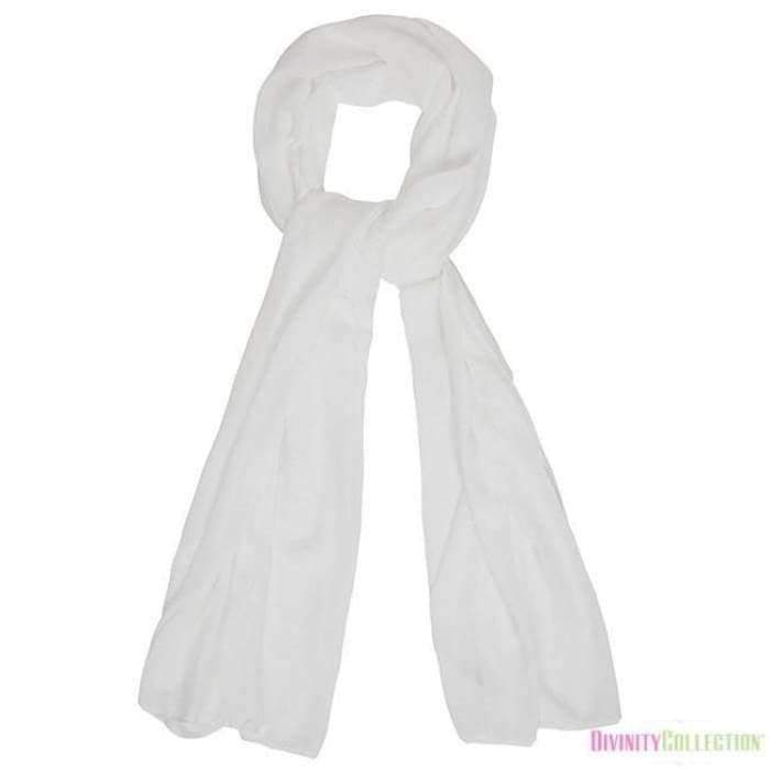 Plain Chiffon Off White Hijab - Divinity Collection