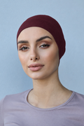 Premium Maroon Cotton Hijab Cap (Undercap)