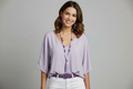 Purple Amethyst & Rose Quartz Gemstone Tassel Statement Necklace 54"