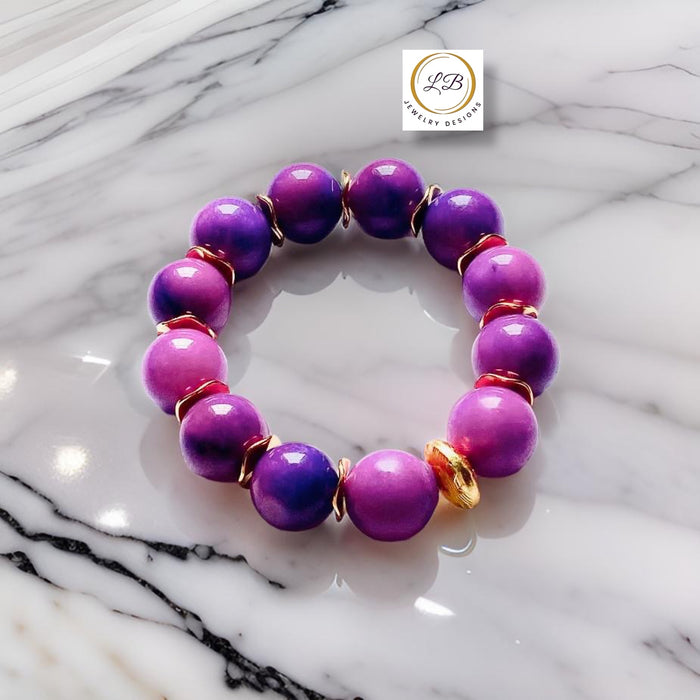 Purple Sugilite Statement Bracelet