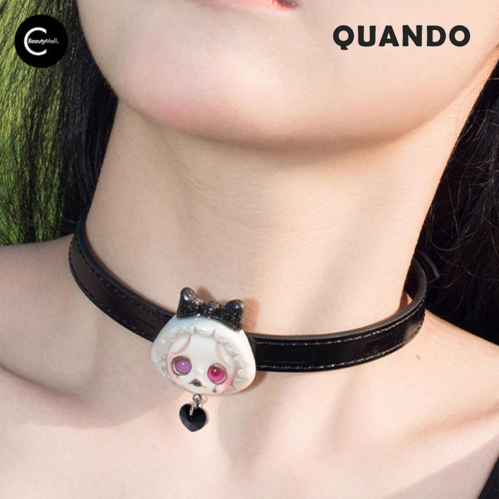 Quando Black Milky Leather Choker style #01