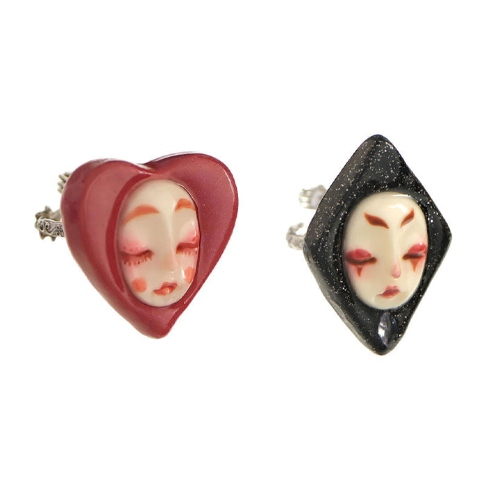 QUANDO Poker World Queen & Witch Adjustable Sterling Silver Ring style #01