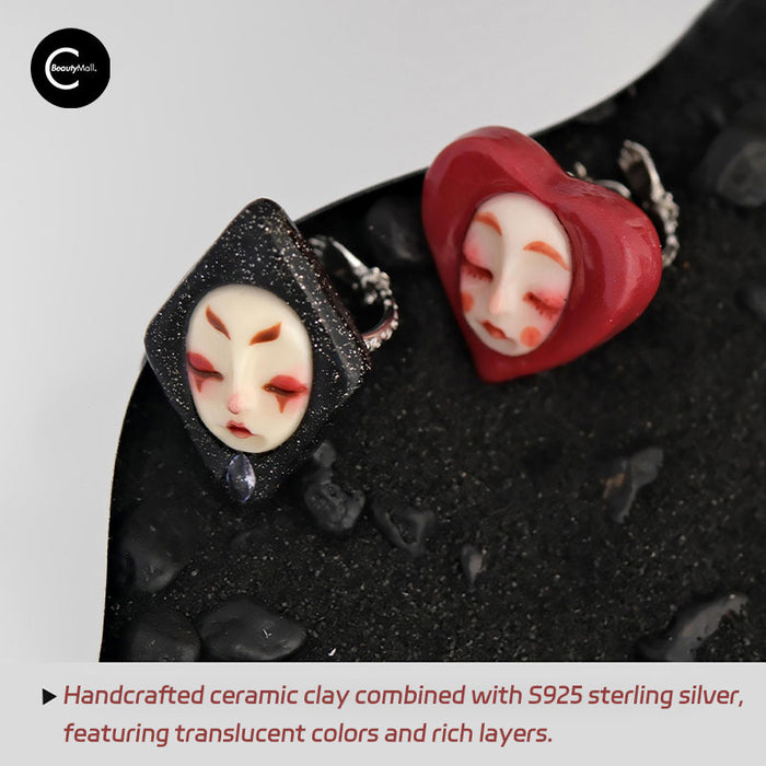 QUANDO Poker World Queen & Witch Adjustable Sterling Silver Ring style #01