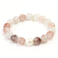 Quartz Crystal Bracelet | Strawberry + White Pearl Fine Collection