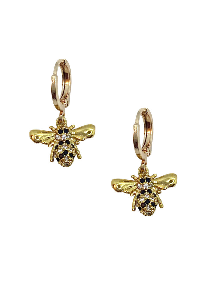 Queen Bee Huggie Earrings