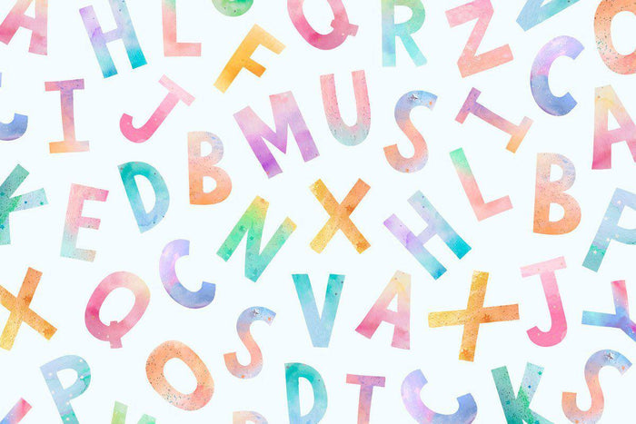 Rainbow Alphabet Wall Mural-Wall Mural-Eazywallz