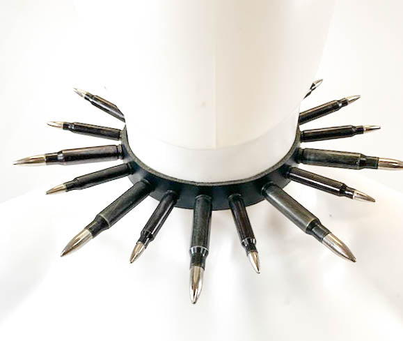 Real Black BulletLeather  Choker