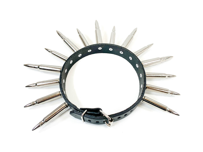 Real Nickel BulletLeather  Choker