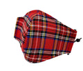 Red Plaid Fabric Face Mask fabric face covering mask
