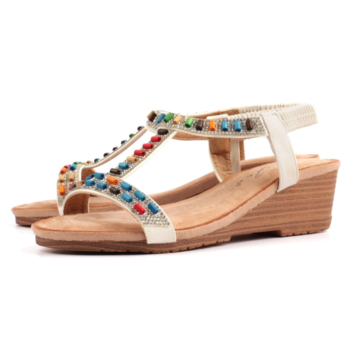 Reese White Sandal