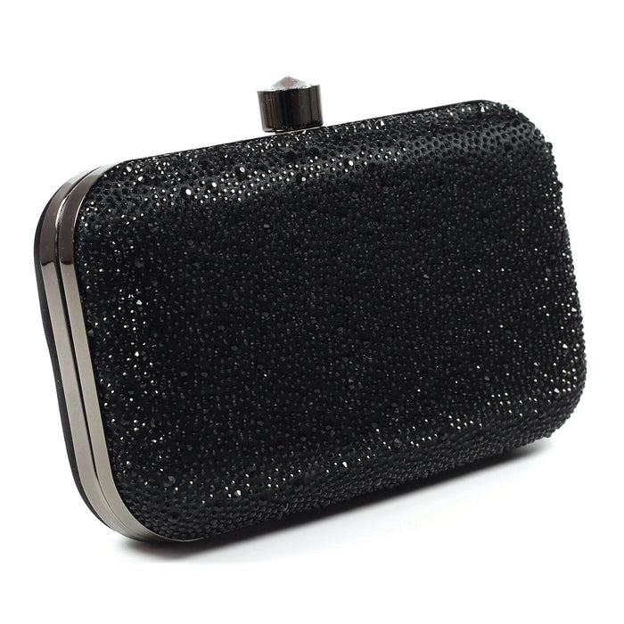 Regal Black Gemstone Clutch